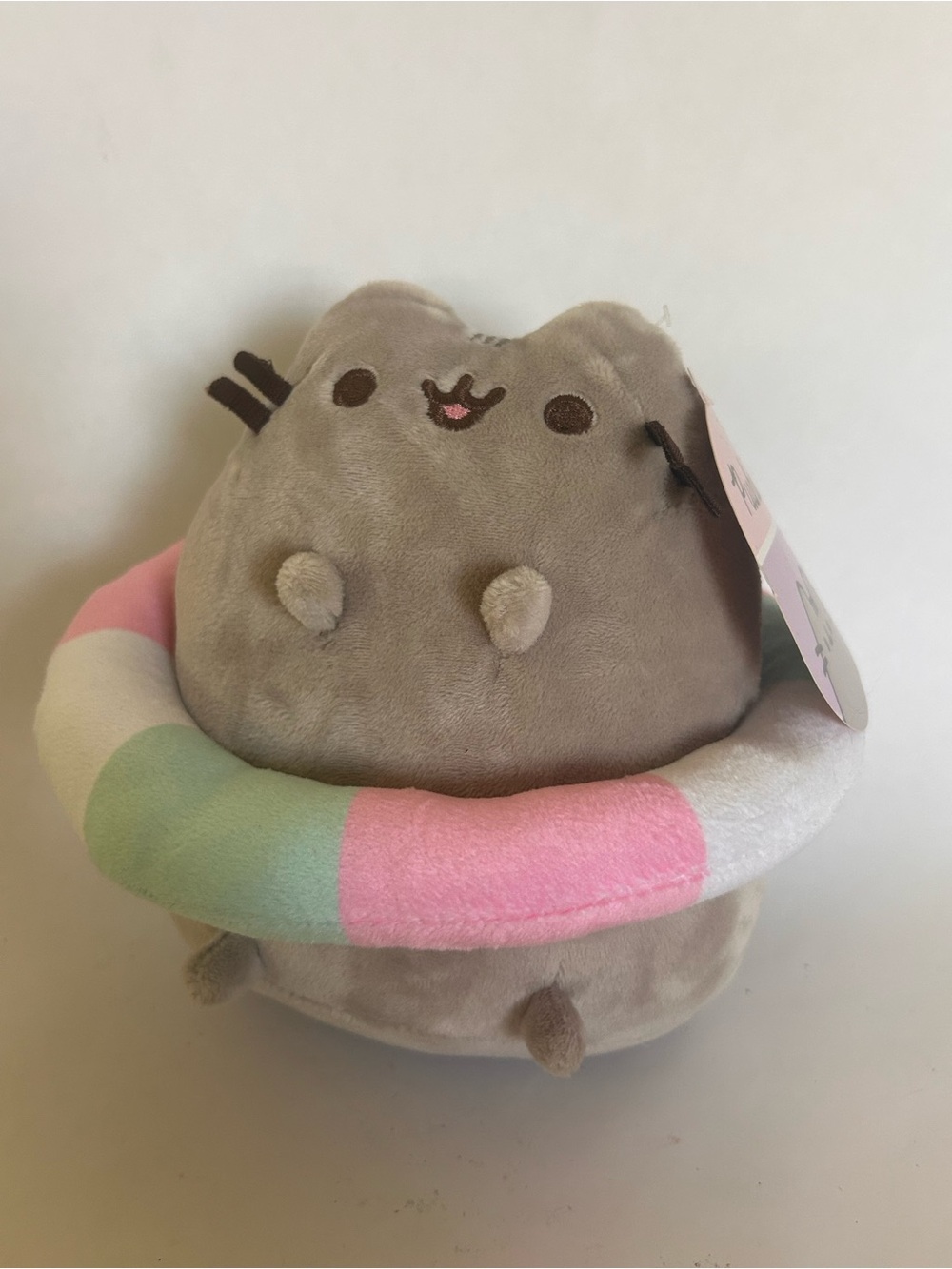 NWT Pusheen Striped Pool Innertube Floatie 6.5” Plush Stuffed Toy Fiesta Kawaii